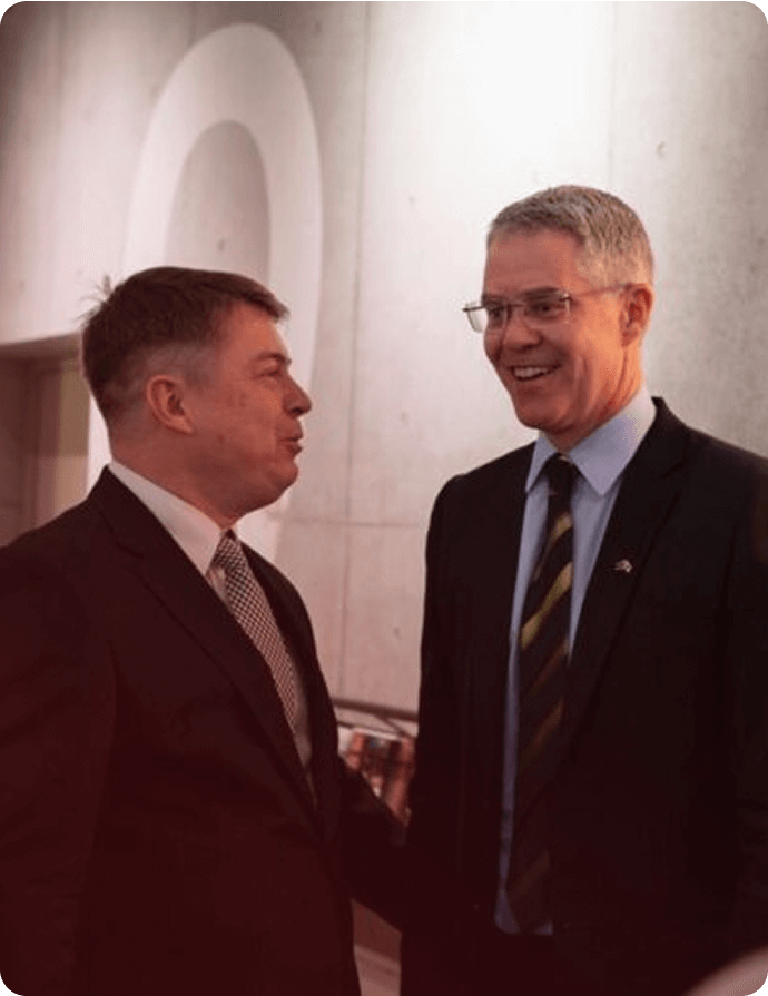 two man smiling